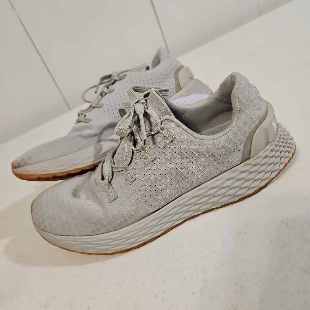 NOBULL Ripstop Shoes Mens-7 W-8.5 Gray Training Gym Sneakers Low Top EUC(S180